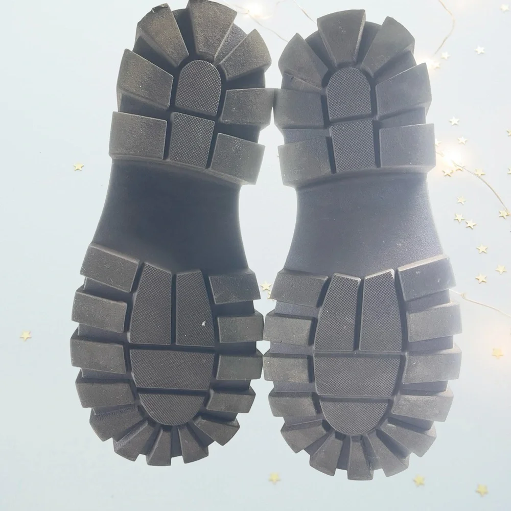 Steve Madden Chunky Brown Leather Ankle Boots size 5M - Picture 7 of 7